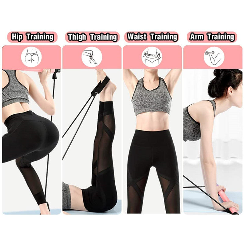 Kit de barre de Pilates avec bandes de résistance