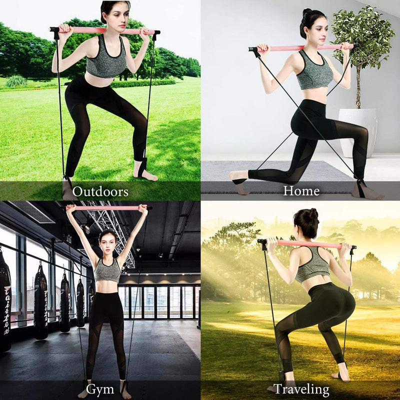 Kit de barre de Pilates avec bandes de résistance