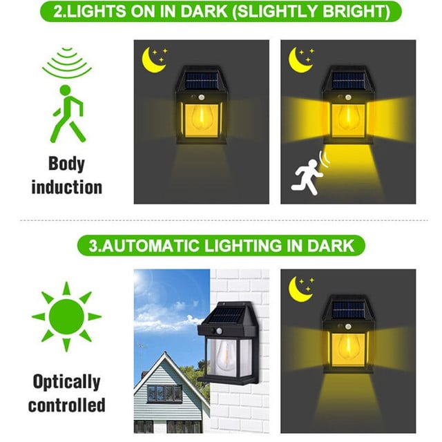 Nouvelle lampe murale solaire d'extérieur 2024