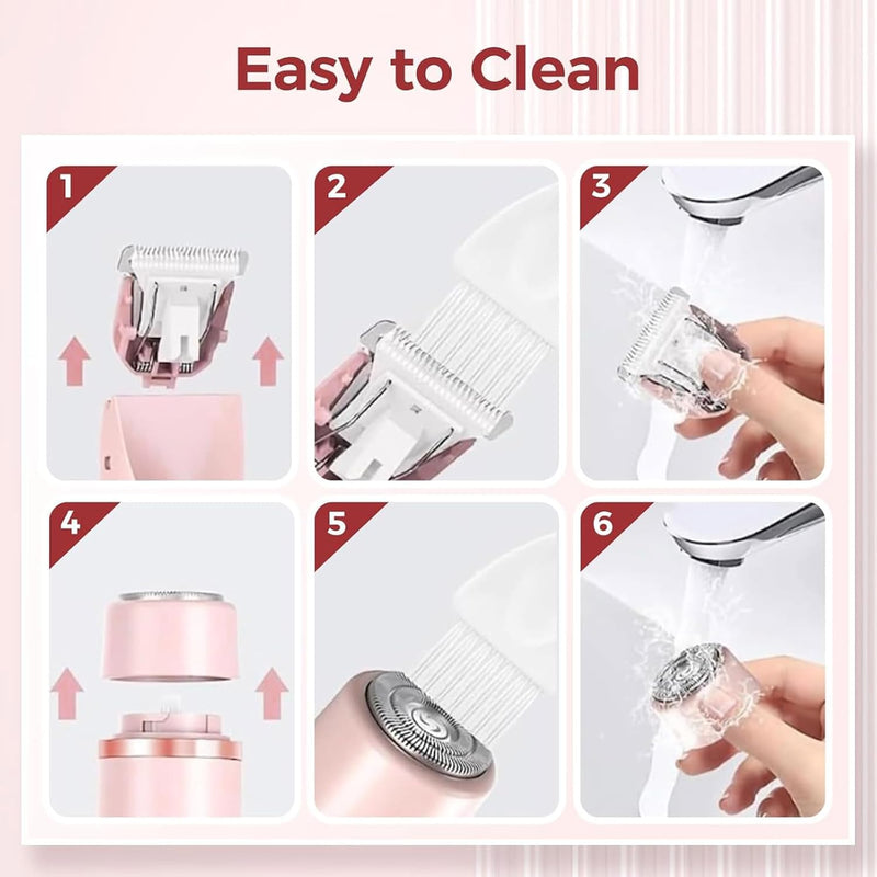 ✨ Silky Glow 2-in-1 Elektrischer Damenrasierer – Für eine glatte, sanfte Haut von Kopf bis Fuß