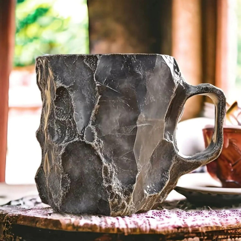 Tasse à café en résine minérale et cristal naturel