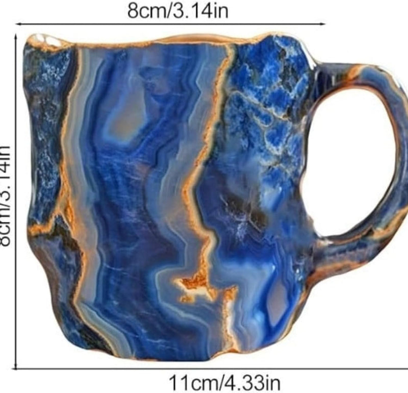 Tasse à café en résine minérale et cristal naturel