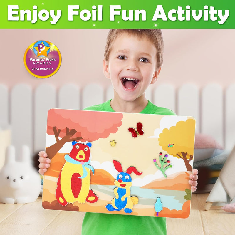 Activité manuelle de dessin sur papier aluminium pour enfants