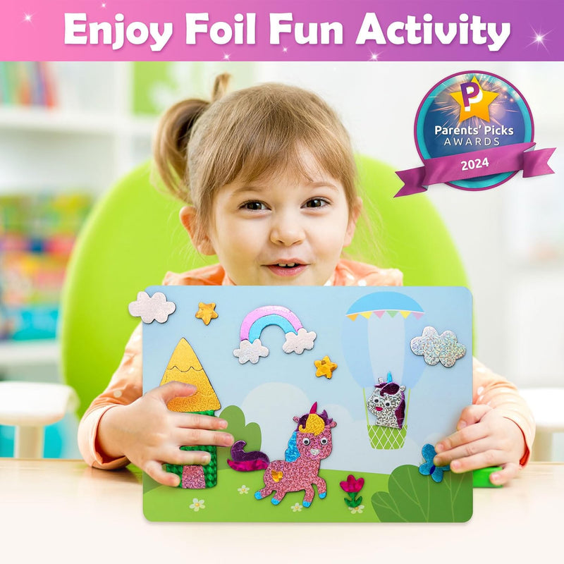 Activité manuelle de dessin sur papier aluminium pour enfants