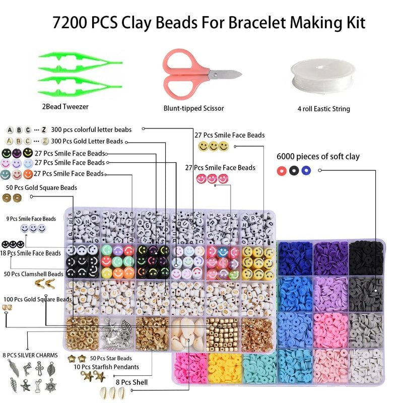 Kit de fabrication de bracelets en perles d'argile 