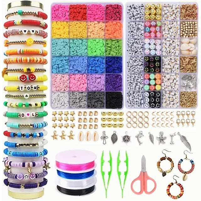 Kit de fabrication de bracelets en perles d'argile 