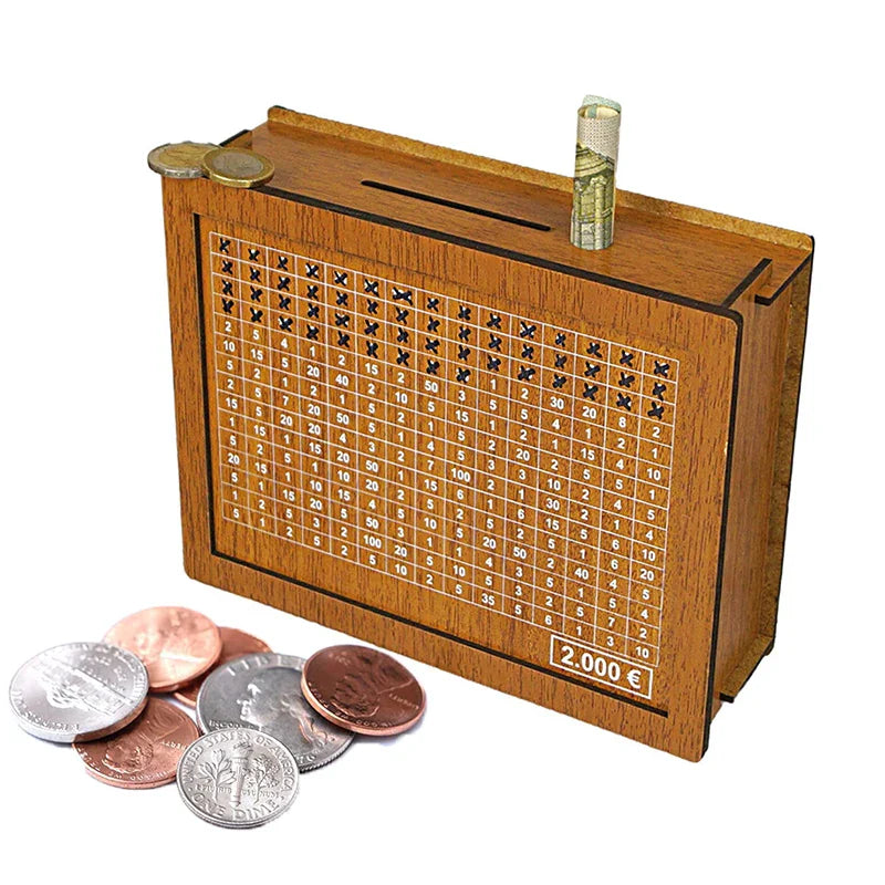 Tirelire en bois EcoSavvy