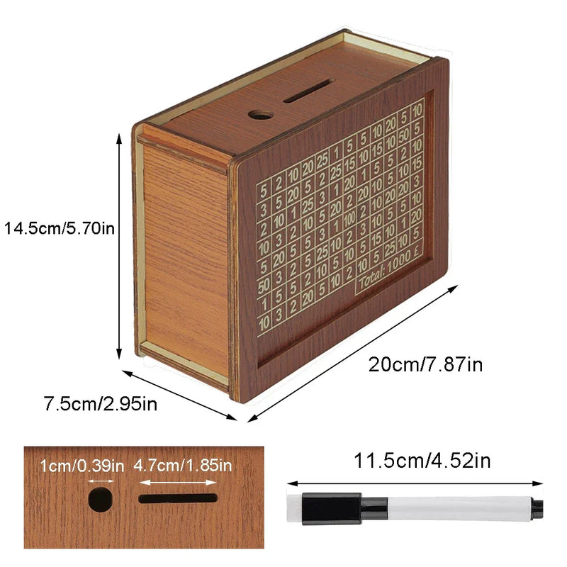 Tirelire en bois EcoSavvy