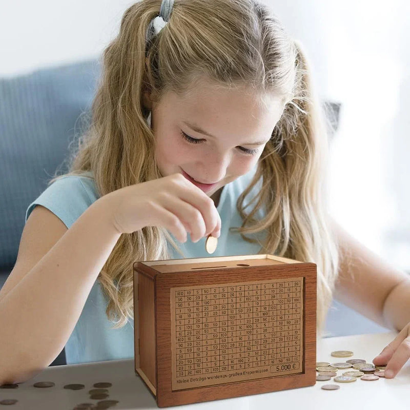 Tirelire en bois EcoSavvy