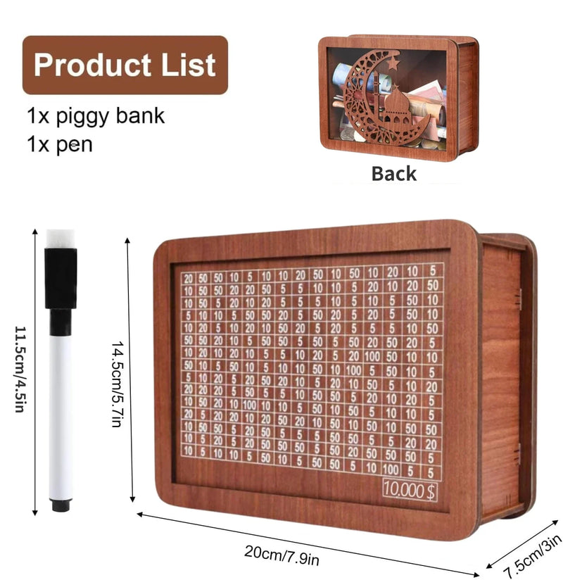Tirelire en bois EcoSavvy