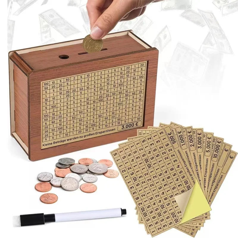 Tirelire en bois EcoSavvy