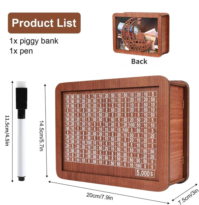 Tirelire en bois EcoSavvy