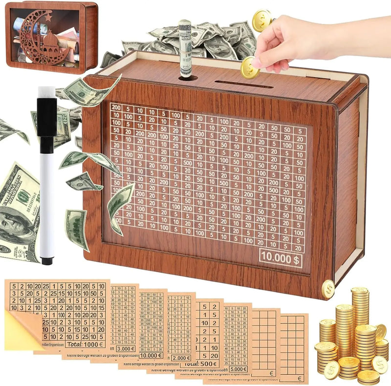 Tirelire en bois EcoSavvy