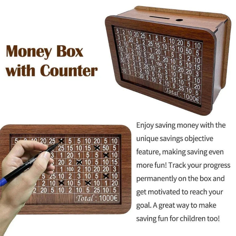 Tirelire en bois EcoSavvy