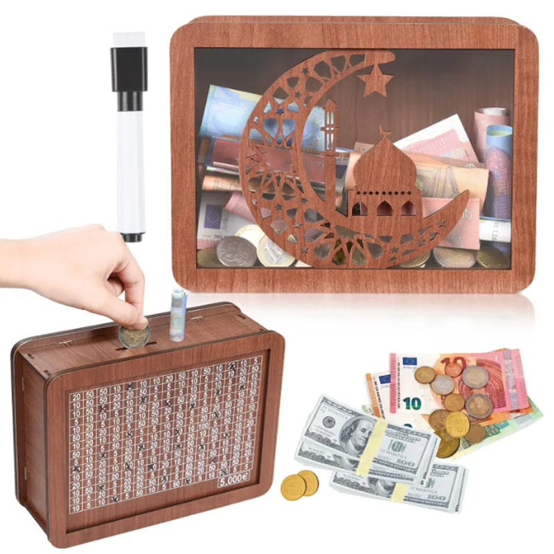 Tirelire en bois EcoSavvy