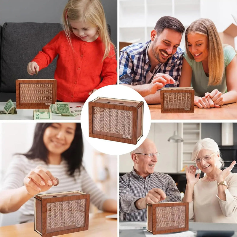 Tirelire en bois EcoSavvy