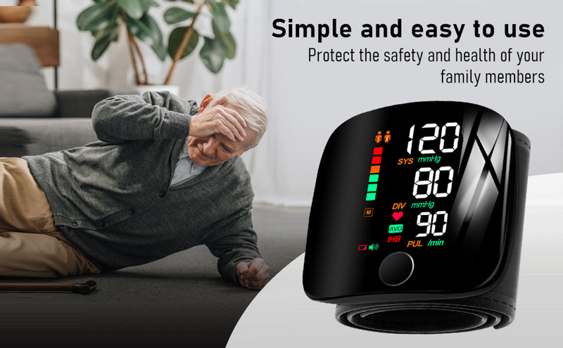 𝐀𝐮𝐭𝐨𝐦𝐚𝐭𝐢𝐜 𝐖𝐫𝐢𝐬𝐭 𝐁𝐏 𝐌𝐨𝐧𝐢𝐭𝐨𝐫™ - Clinically Accurate w/ Large Backlit Display, Adjustable Cuff, Voice Broadcast