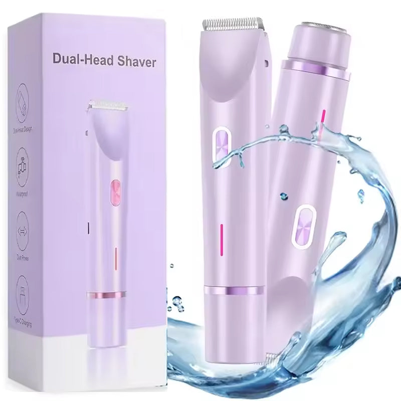 ✨ Silky Glow 2-in-1 Elektrischer Damenrasierer – Für eine glatte, sanfte Haut von Kopf bis Fuß